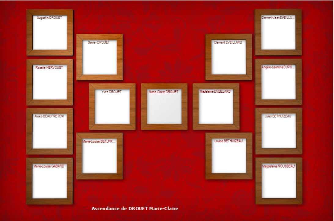 Arbre généalogique pour 3 générations